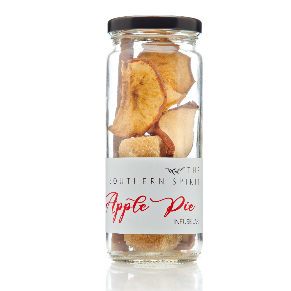 Apple Pie Cocktail Infusion with honeycrisp apple, cassia cinnamon and vanilla-infused sugar