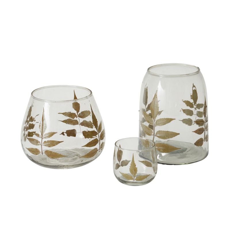 The Elder Votive - Gold Leaf Short Vase