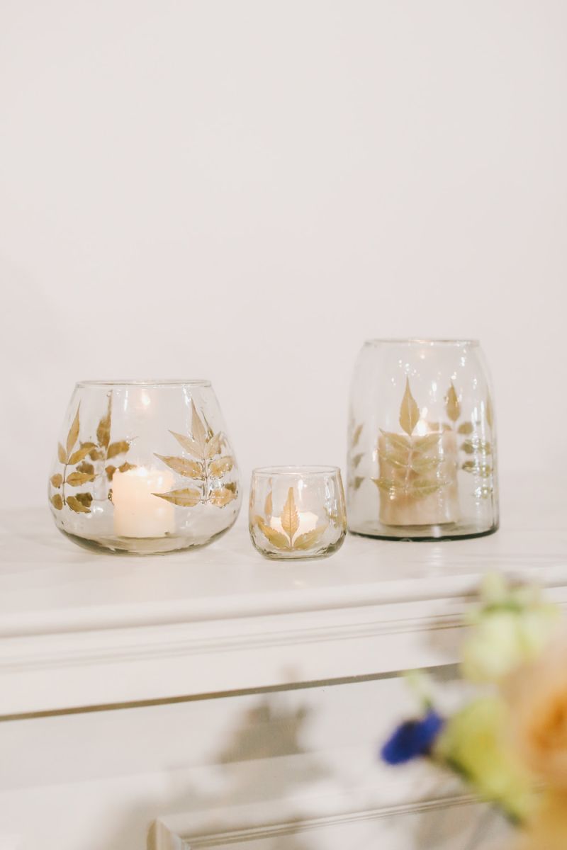 The Elder Votive - Gold Leaf Short Vase
