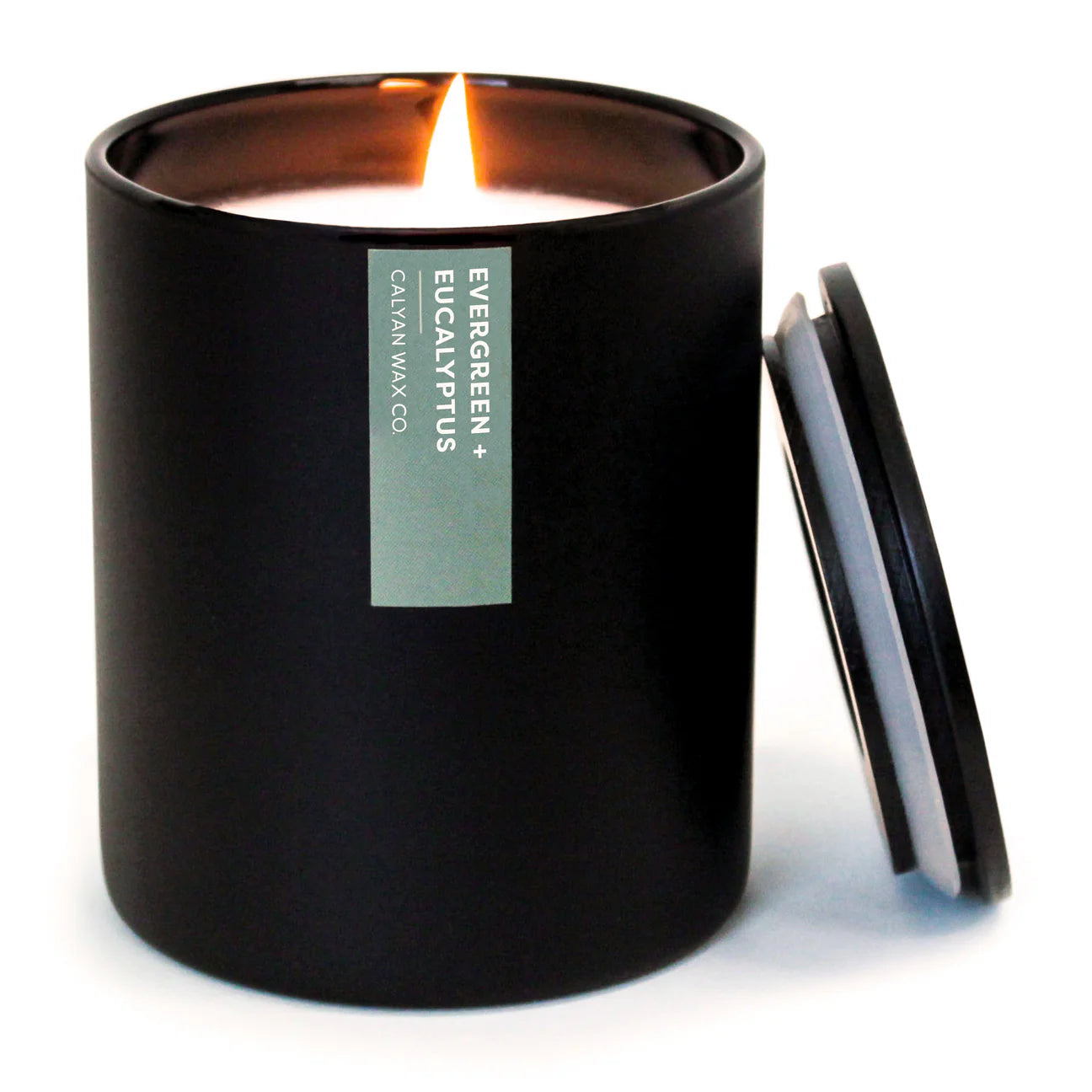 Evergreen + Eucalyptus Matte Black Candle