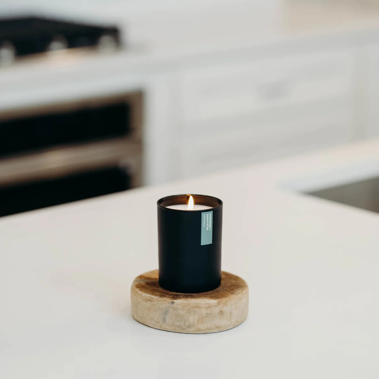 Evergreen + Eucalyptus Matte Black Candle