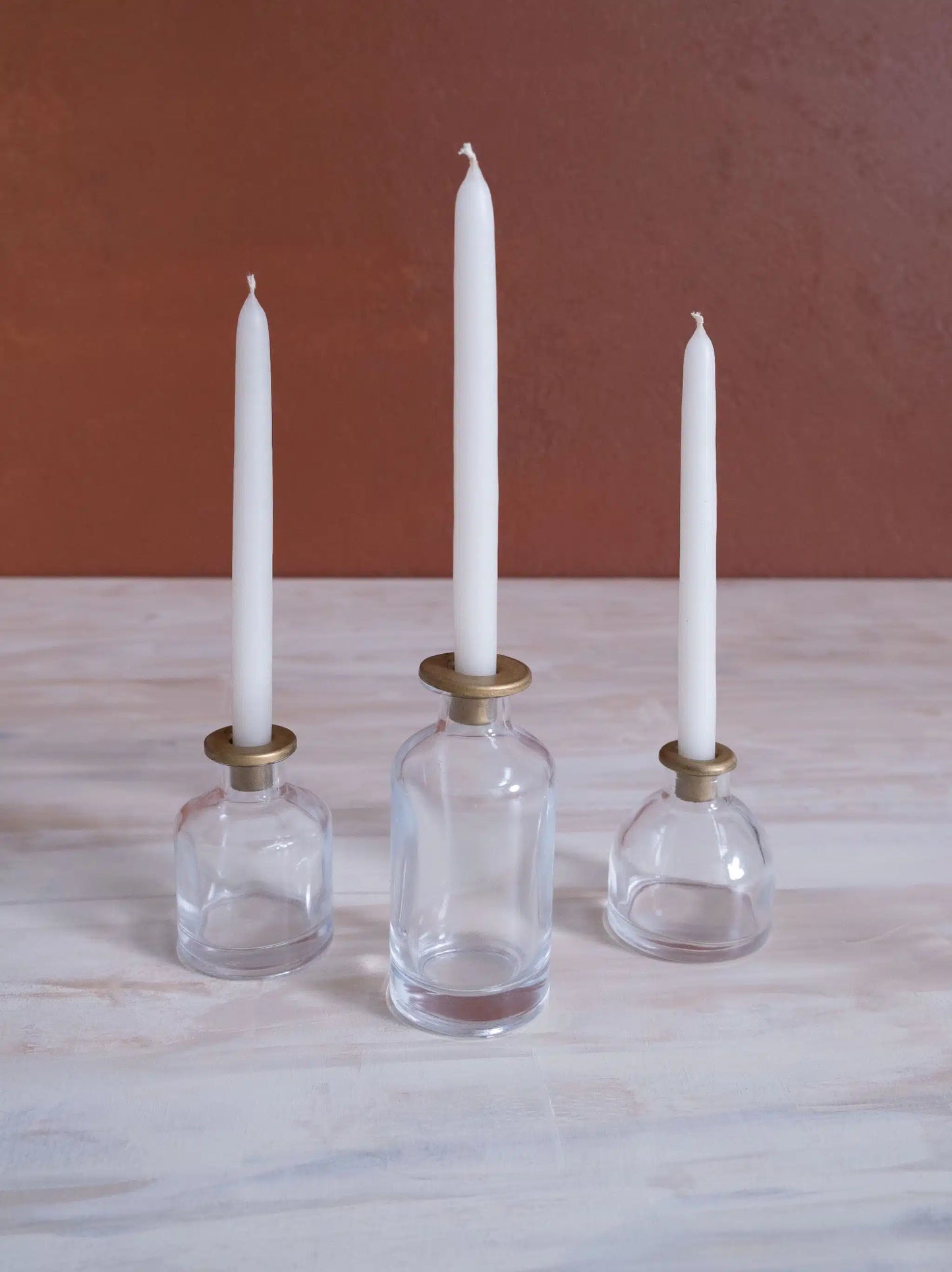 Glass Candle Holder Set