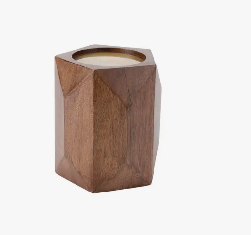 Wooden Pillar Candle Holder