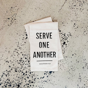 Serve One Another Tea Towel