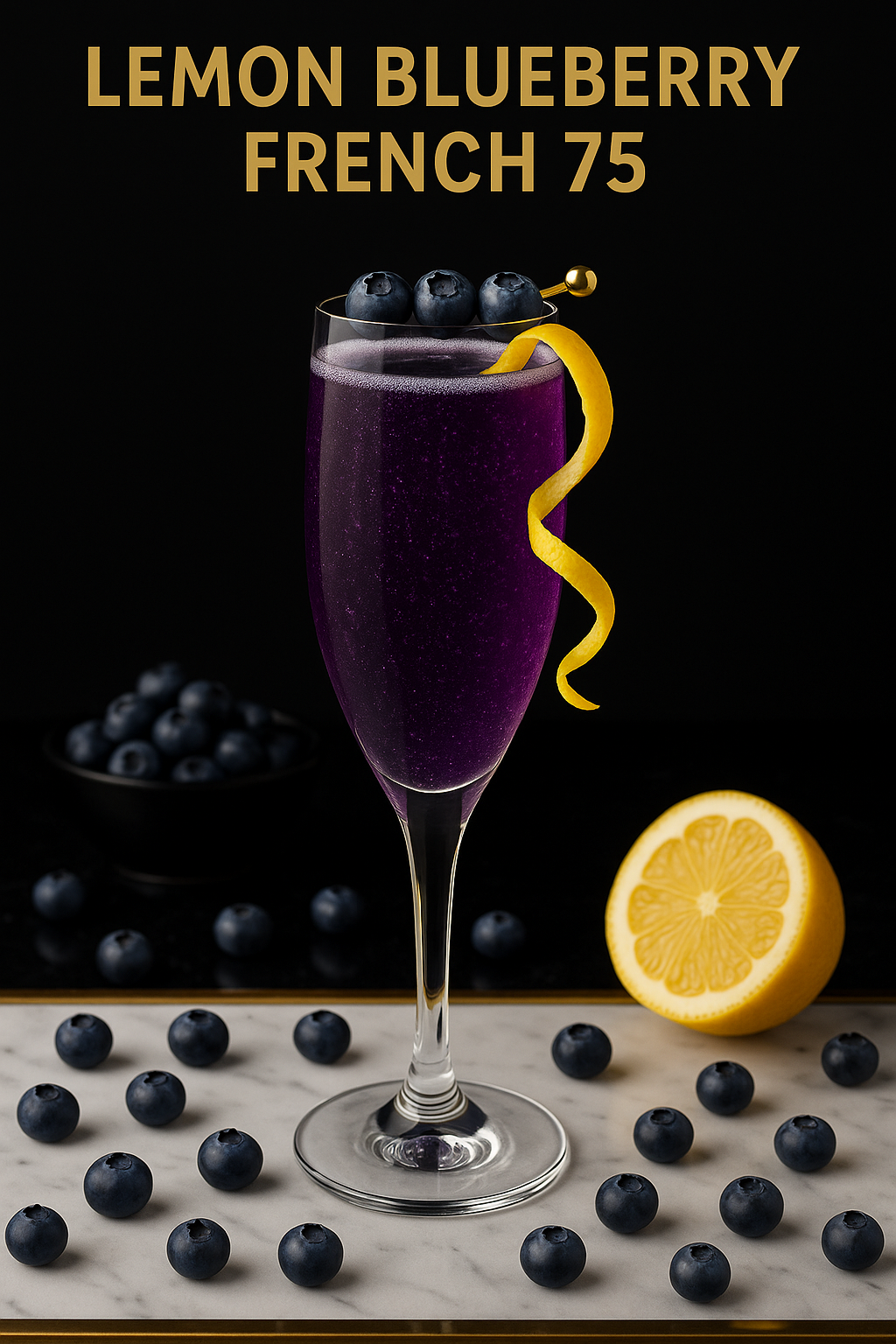 Blueberry Lemon French 75