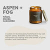 Aspen + Fog Candle in Amber Glass