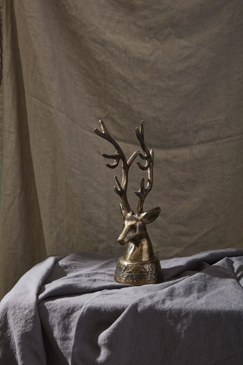 Gold Deerhead Sculpture - Small