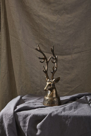 
            
                Load image into Gallery viewer, Gold Deerhead Sculpture - Small
            
        