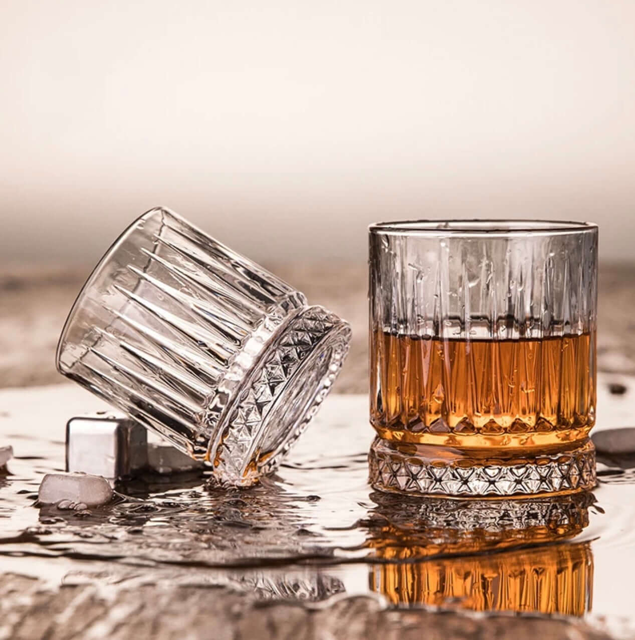 Pecan-Smoked Old Fashioned Gift Set + Whiskey Glasses | Premium
