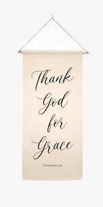 Thank God for Grace-Scroll Banner