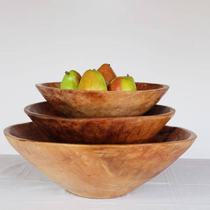 20" Hand-carved Wooden Bowl