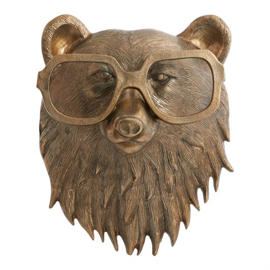 
                      
                        Eric + Eloise:  Beatrice Bear with Glasses Bronzed Aluminum Hanging Wall Mount
                      
                    