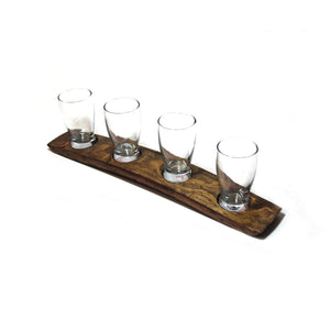 Beer Tasting Flight- Reclaimed Wine Barrel Stave