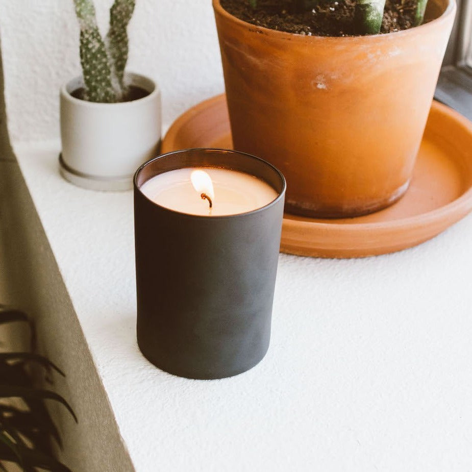
            
                Load image into Gallery viewer, Oakmoss + Amber Matte Black Candle, Christmas Candle, Holiday Candle, Christmas
            
        