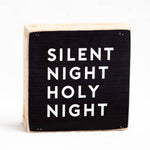 Silent Night Holy Night Christmas Block Art
