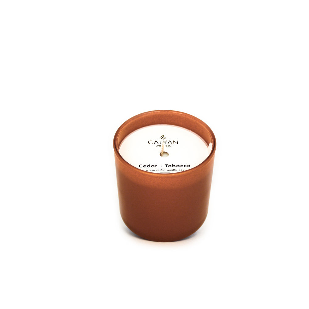 
            
                Load image into Gallery viewer, Cedar + Tobacco Dignity Series Candle
            
        