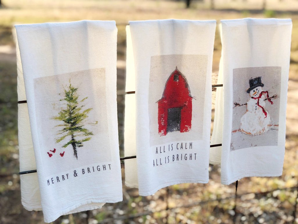 Christmas Flour Sack Towels - Mary Gregory