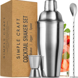 
            
                Load image into Gallery viewer, Simple Craft Cocktail Shaker with Strainer
            
        