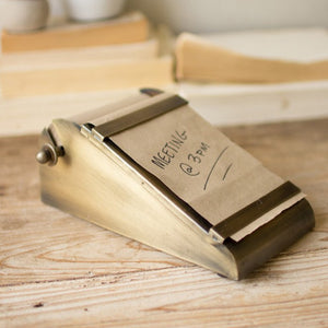 
            
                Load image into Gallery viewer, Desk Top Note Roll With Antique Brass Holder
            
        