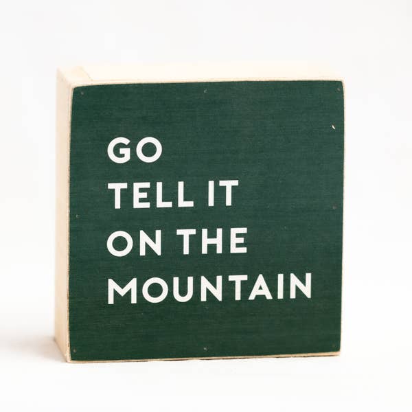 Go Tell it on the Mountain Christmas Block Art