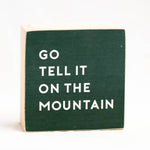 Go Tell it on the Mountain Christmas Block Art