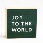 Joy to the World Christmas Block Art