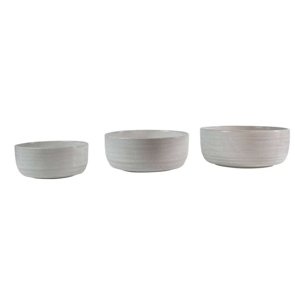 
                      
                        Ceramic Serving Bowls - Set of 3 - White Glaze
                      
                    