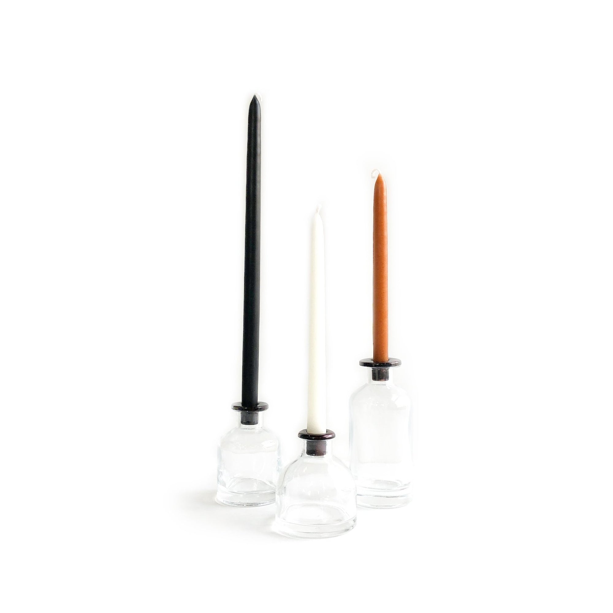 Glass Candle Holder Set