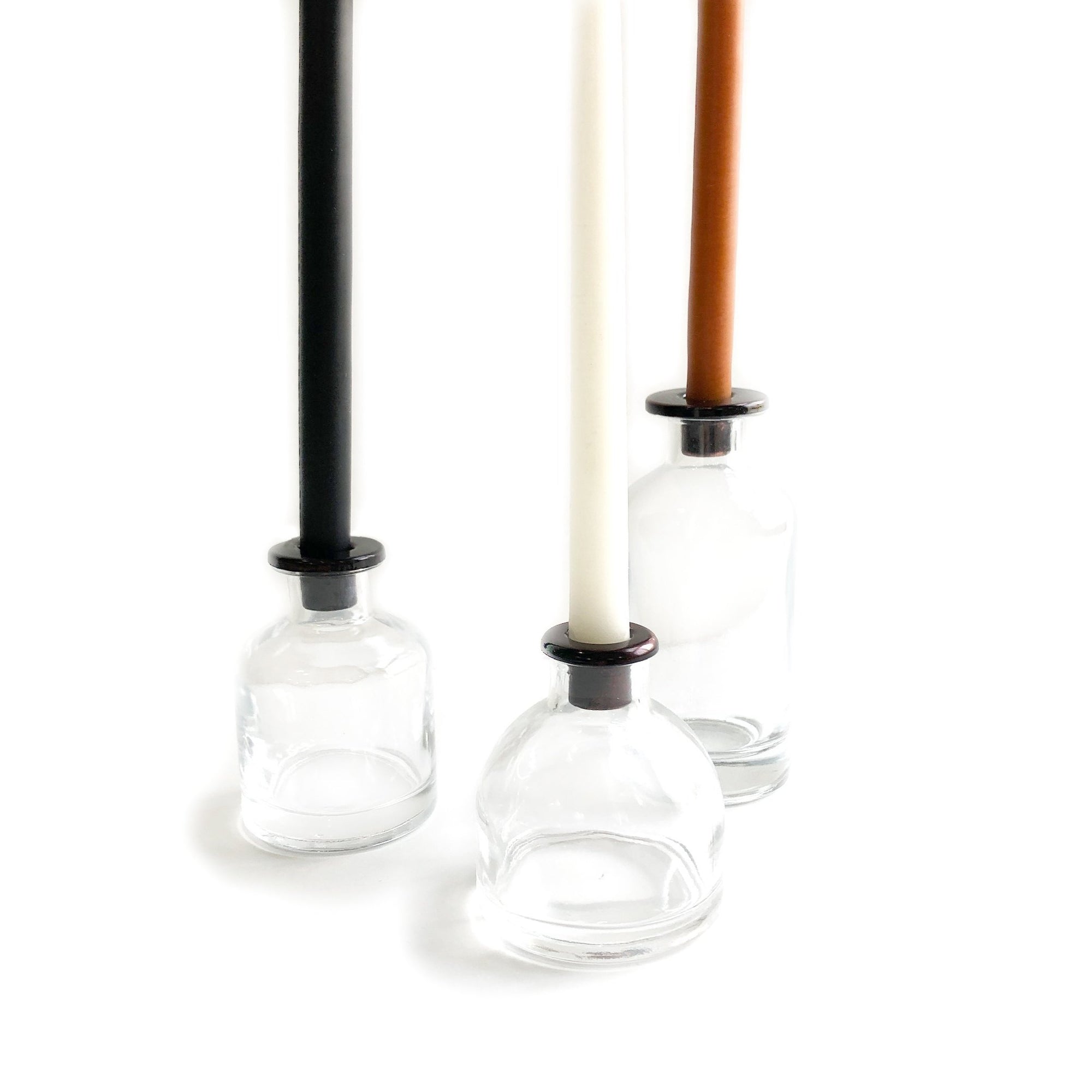 Glass Candle Holder Set