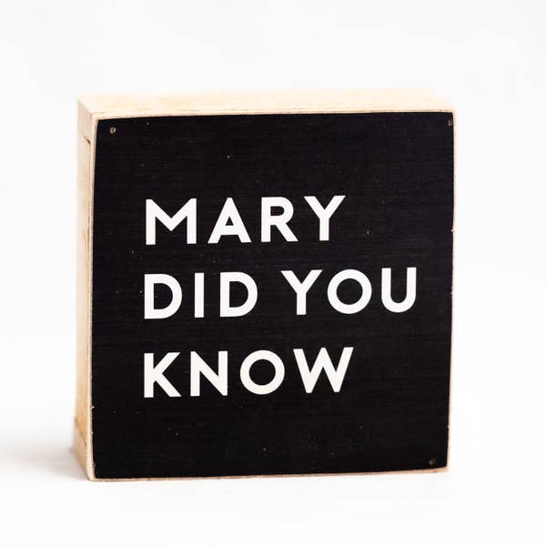 Mary, Did You Know? Christmas Block Art