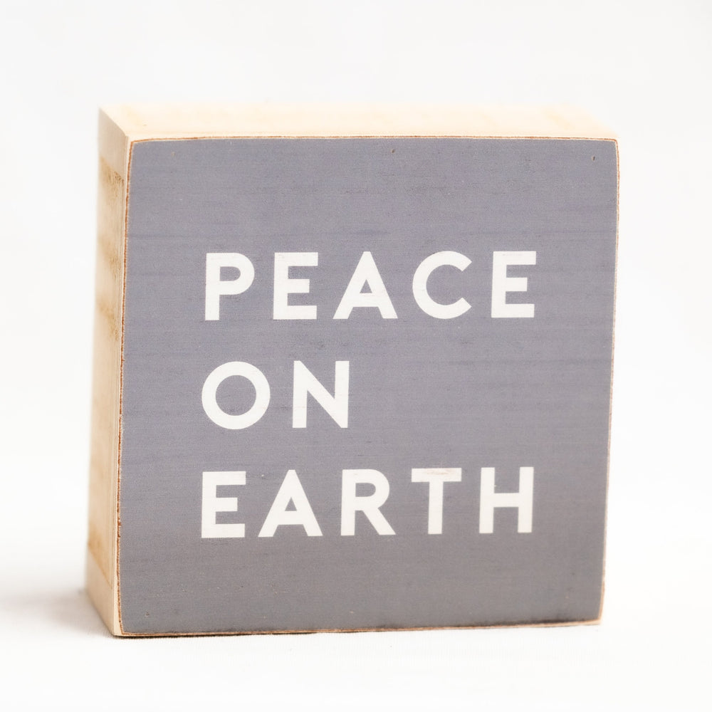 
            
                Load image into Gallery viewer, Peace on Earth Christmas Block Art
            
        