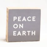 Peace on Earth Christmas Block Art