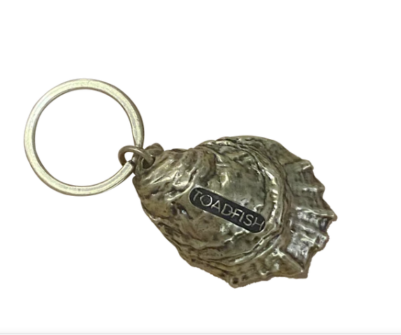 Brass Cast Oyster Shell Key Chain