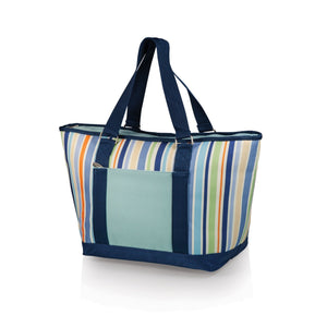 Topanga, St. Tropez or Caribbean striped insulated cooler bag, tote holds 24 cans with exterior pocket, graduation gift, beach bag
