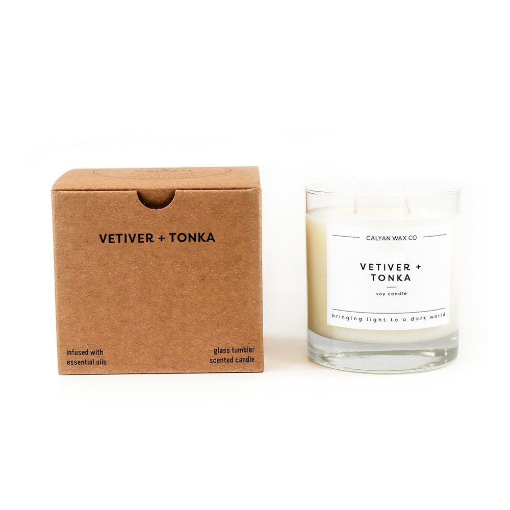 Vetiver + Tonka Glass Tumbler Candle