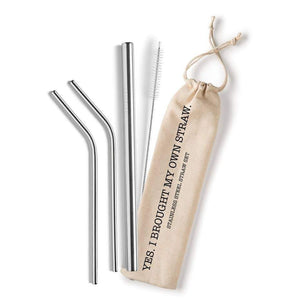 Stainless steel, eco-friendly, reusable straw 