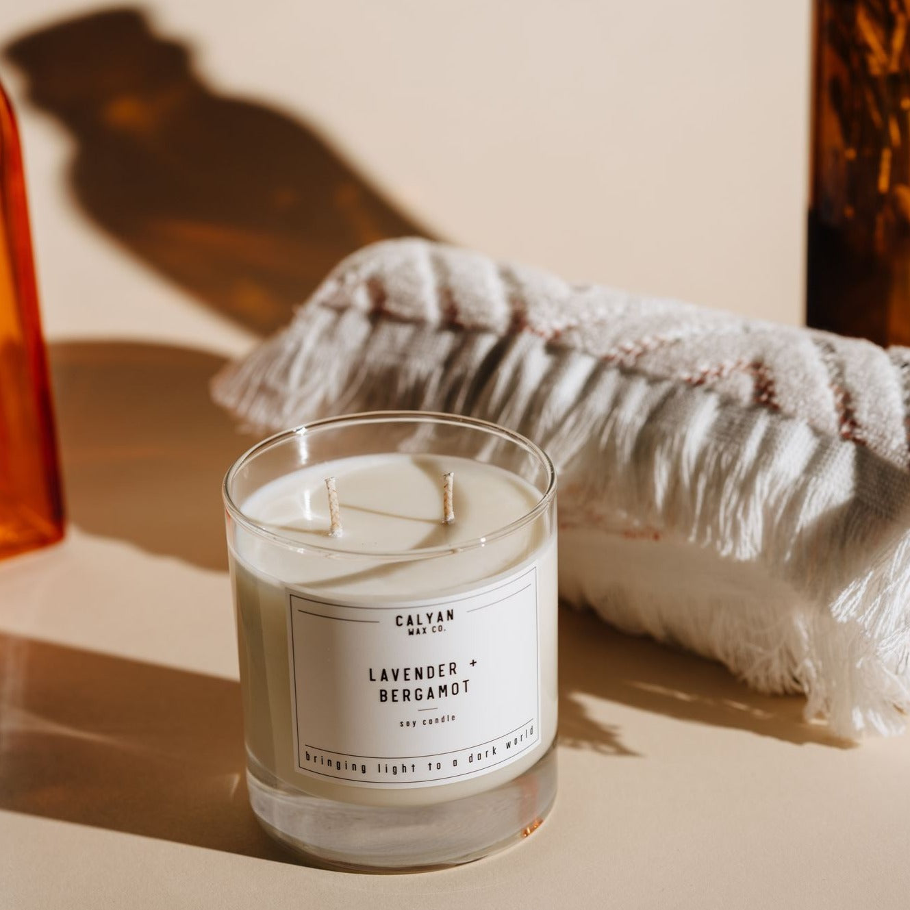 Lavender + Bergamot 11 Ounce Glass Soy Candle