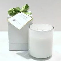 
            
                Load image into Gallery viewer, Fresh Bamboo 2-Wick White Glass Candle
            
        