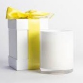 Limone 2-Wick White Glass Candle