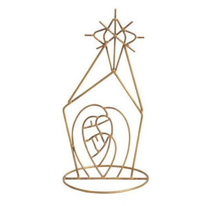 Gold Wire Nativity Scene